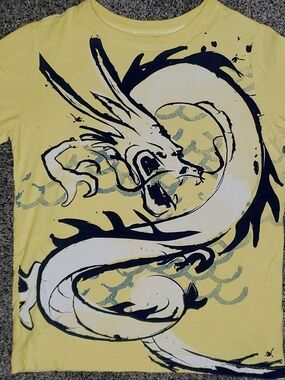 Tea Collection Sz 6 Long Sleeved HTF Dragon Shirt Vguc